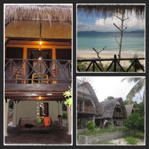 Bagian cottage yang menghadap ke pantai