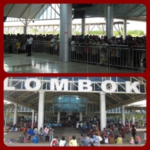 Bejubel orang di bandara