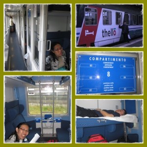 Our first night train (Paris-Venice)