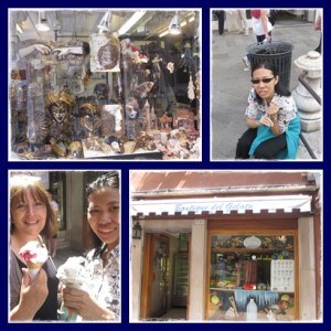 Walau jari sakit, tapi kalo dikasi gelato jadi ceria lagi dech :)