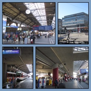 Train Station Zurich (atas) & Lucerne (bawah)