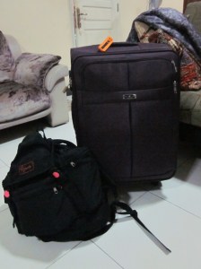 Our luggage + backpack