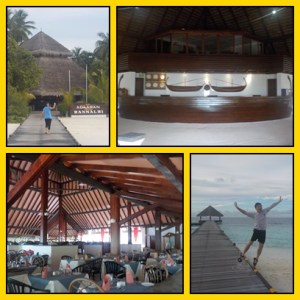 Front office dengan dekor perahu dan restaurant