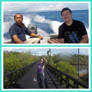 Muka cerah sehabis snorkeling