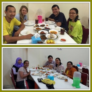 CS Rusia dan CS India yang kami bawa ke resto Padang